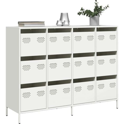 Sideboard White 135x39x103.5 cm Cold-rolled Steel vidaXL (1/5)