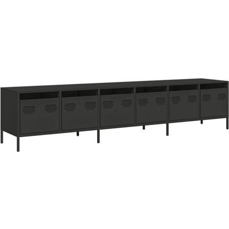 TV Cabinet Black 202x39x43.5 cm Cold-rolled Steel vidaXL (1/5)