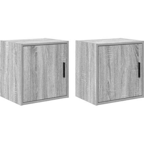 Garage Wall Cabinets 2 pcs Grey Sonoma Engineered Wood vidaXL