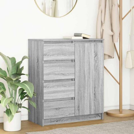 Sideboard with Drawers Grey Sonoma 71x35x84 cm Engineered Wood vidaXL
