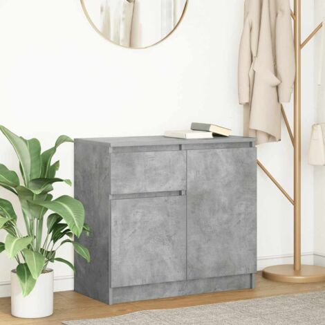 Sideboard with Drawer Concrete Grey 71x35x65 cm Engineered Wood vidaXL