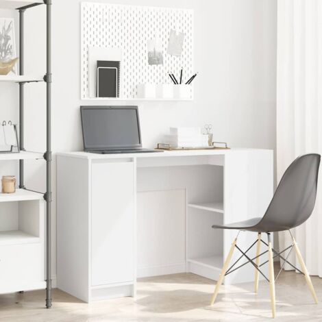 Vidaxl – Desk 120x42x76 cm engineered wood – White computer desk with ample storage – Durable and moisture-resistant surface (1/5)