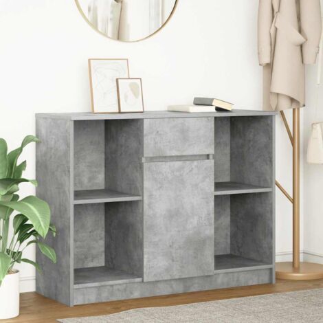Sideboard with Drawer Concrete Grey 101x35x76 cm Engineered Wood vidaXL