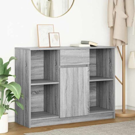 Sideboard with Drawer Grey Sonoma 101x35x76 cm Engineered Wood vidaXL