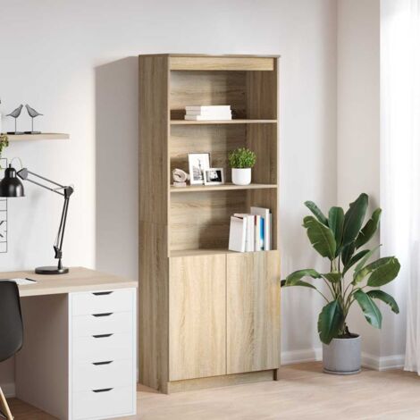 Highboard Sonoma Oak 70x35x180 cm Engineered Wood vidaXL