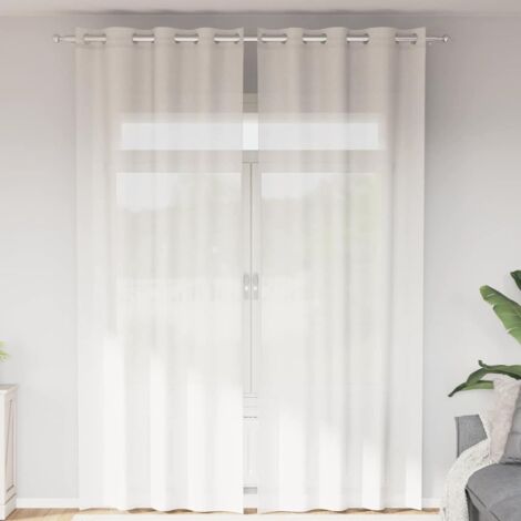 Voile Curtains with Grommets 2 pcs White vidaXL