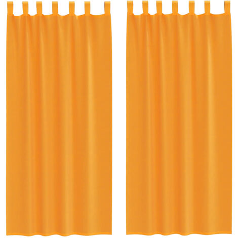 Voile Curtains with Loops 2 pcs Orange 140x225 cm vidaXL