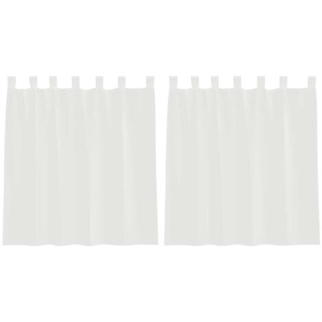 Voile Curtains with Loops 2 pcs White 140x140 cm vidaXL