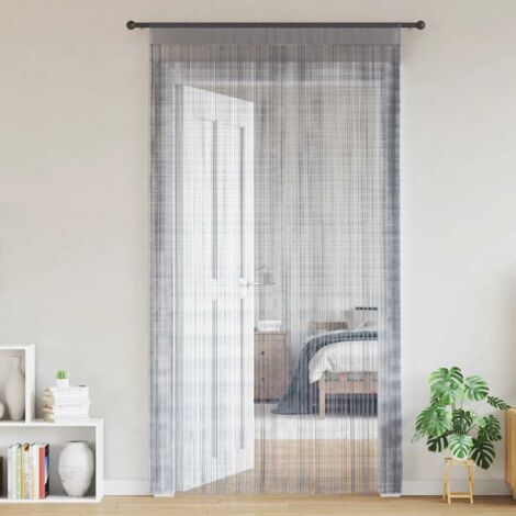 String Curtains 2 pcs Light Grey 100x250 cm vidaXL