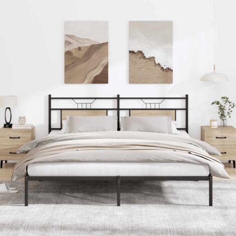 Bed Frame without Mattress Sonoma Oak 160x200 cm Engineered Wood vidaXL