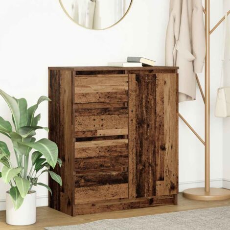 Sideboard with Drawers Old Wood 71x35x84 cm Engineered Wood vidaXL