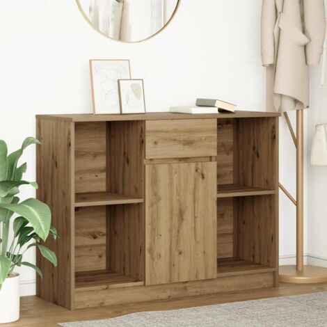 Sideboard with Drawer Artisan Oak 101x35x76 cm Engineered Wood vidaXL