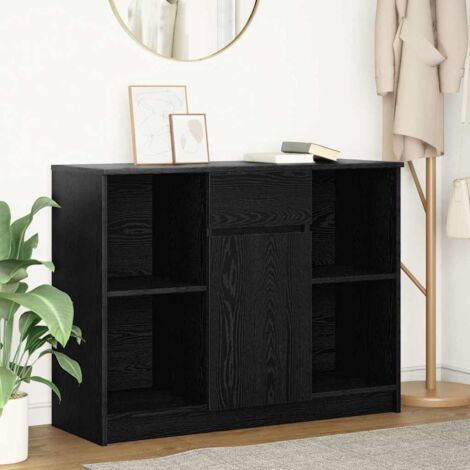 Sideboard with Drawer Black Oak 101x35x76 cm Engineered Wood vidaXL