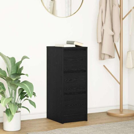 Sideboard Black Oak 29.5x34x76 cm Engineered Wood vidaXL