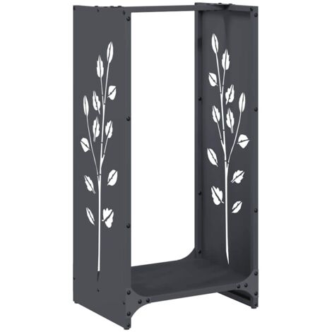 vidaXL Firewood Rack Anthracite 40x30x80 cm Cold-rolled steel (1/5)