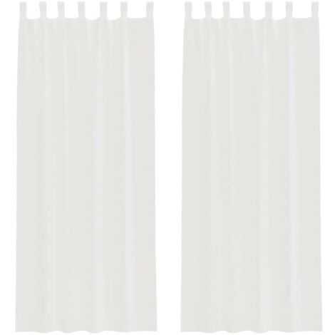 Voile Curtains with Loops 2 pcs White 140x260 cm vidaXL