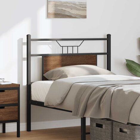 Headboard Brown Oak 75 cm Engineered Wood and Steel vidaXL (1/5)