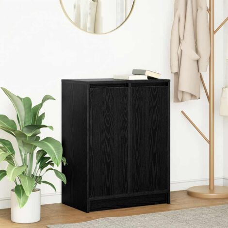 Sideboard Black Oak 57x34x76 cm Engineered Wood vidaXL (1/5)