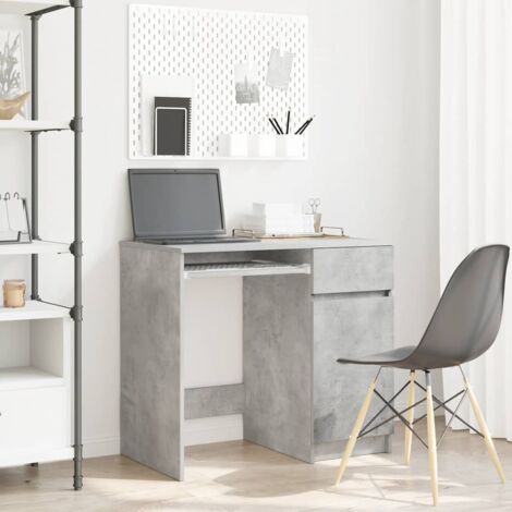 Desk Concrete Grey 86x49x76 cm Engineered Wood vidaXL