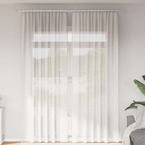 Voile Curtains with Rod Pockets 2 pcs White vidaXL