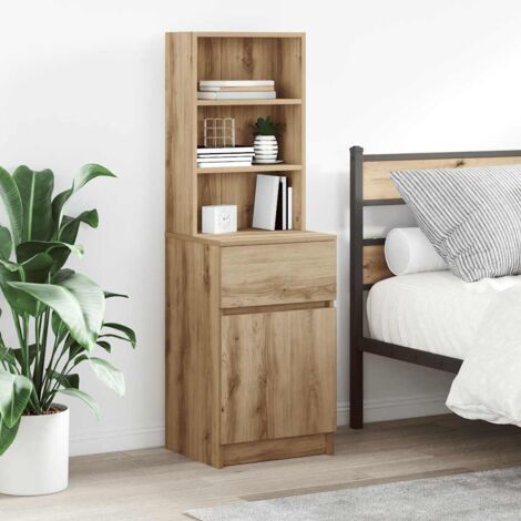 Bedside Cabinet Artisan Oak 39x35x125 cm Engineered Wood vidaXL