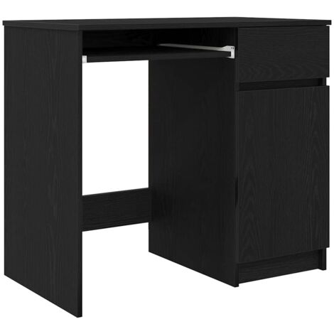 Desk Black Oak 86x49x76 cm Engineered Wood vidaXL