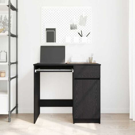 Desk Black Oak 86x49x76 cm Engineered Wood vidaXL