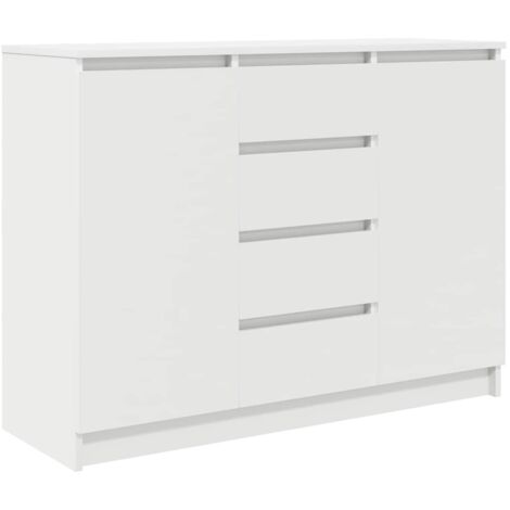 Sideboard with Drawers White 100.5x35x76 cm Engineered Wood vidaXL (1/5)