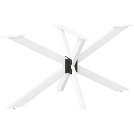 Dining Table Leg Spider Shape White 150x78x(72-73) cm Steel vidaXL