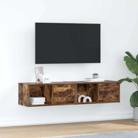 TV Cabinets 2 pcs Smoked Oak 60x31x25.5 cm Engineered Wood vidaXL