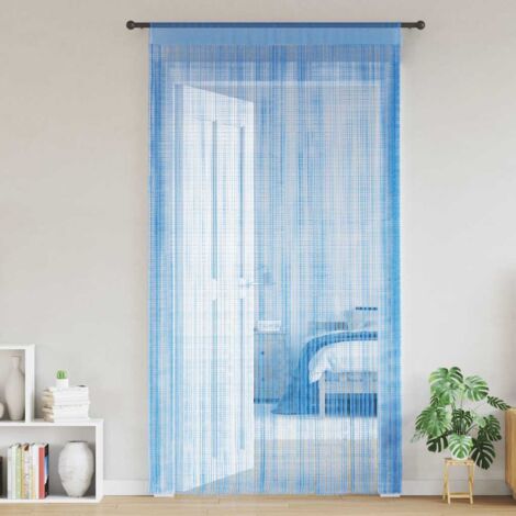 String Curtains 2 pcs Light Blue 100x250 cm vidaXL
