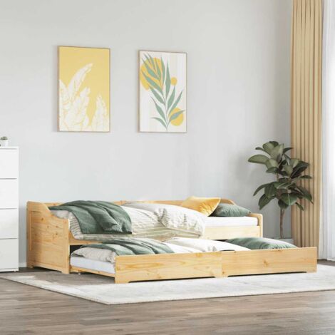Daybed with Trundle without Mattress IRUN 90x200 cm vidaXL