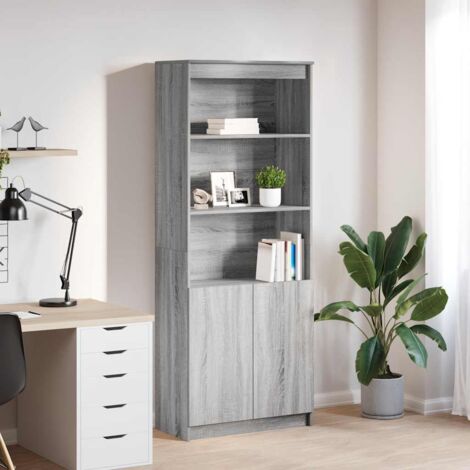 Highboard Grey Sonoma 70x35x180 cm Engineered Wood vidaXL