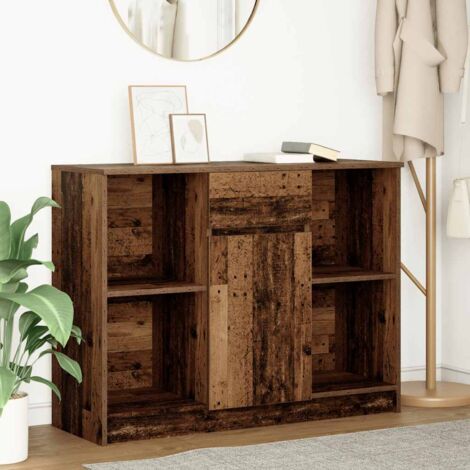 Sideboard with Drawer Old Wood 101x35x76 cm Engineered Wood vidaXL