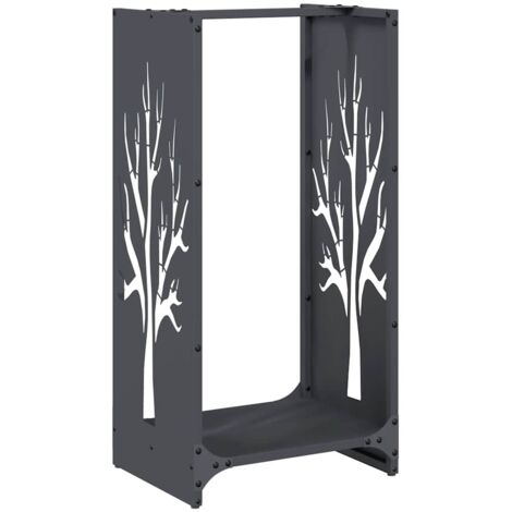 Firewood Rack Anthracite 40x30x80 cm Cold-rolled steel vidaXL