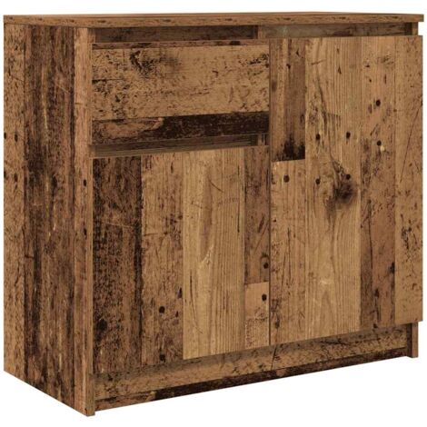 Sideboard with Drawer Old Wood 71x35x65 cm Engineered Wood vidaXL