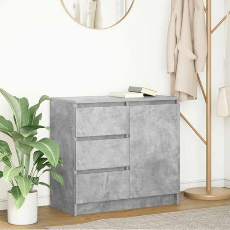 Sideboard with Drawer Concrete Grey 71x35x65 cm Engineered Wood vidaXL (1/5)