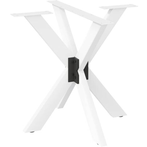 Dining Table Leg Spider Shape White 85x85x(72-73) cm Steel vidaXL