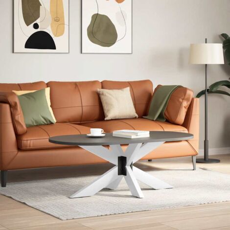 Coffee Table Leg Spider Shape White 98x58x(42-43) cm Steel vidaXL