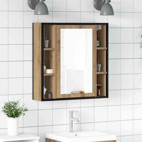 Bathroom Mirror Cabinet Artisan Oak 60x16x60 cm Engineered Wood vidaXL (1/5)
