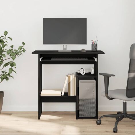 Desk Black Oak 80x45x74 cm Engineered Wood vidaXL