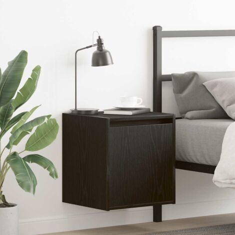 Wall-Mounted Bedside Cabinet Black 38x34x40 cm vidaXL (1/5)