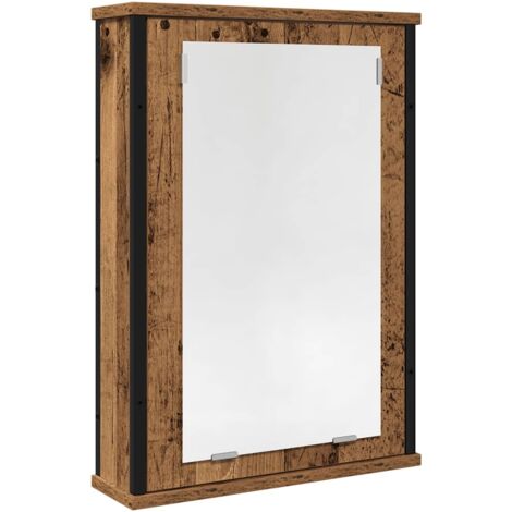 Bathroom Mirror Cabinet Old Wood 42x12x60 cm Engineered Wood vidaXL