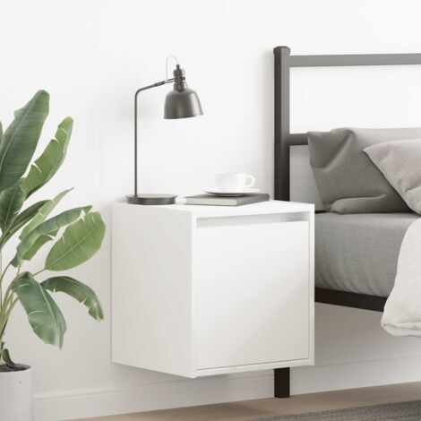Wall-Mounted Bedside Cabinet White 38x34x40 cm vidaXL
