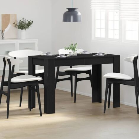 Dining Table Black Oak 120x60x76 cm Engineered Wood vidaXL