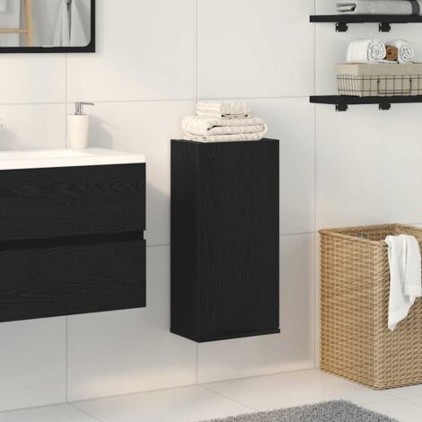 Wall-mounted Cabinet Black Oak 32x20x67 cm Engineered Wood vidaXL