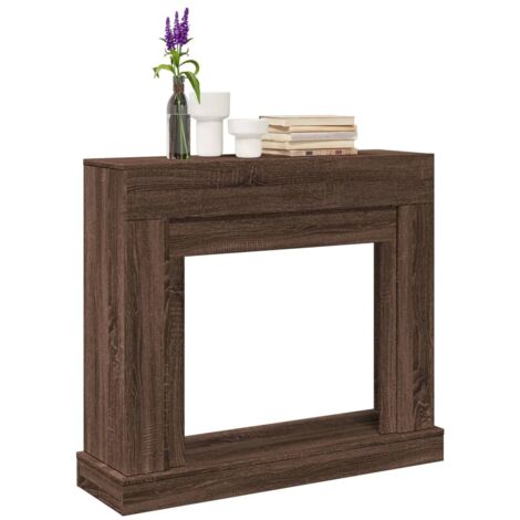 Fireplace Surround Brown Oak 100x30x87.5 cm Engineered Wood vidaXL