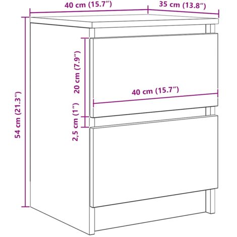TV Cabinet Old Wood 40x35x54 cm Engineered Wood vidaXL
