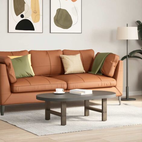 Coffee Table Legs Natural Steel 2 pcs 50x(30-31) cm Steel vidaXL