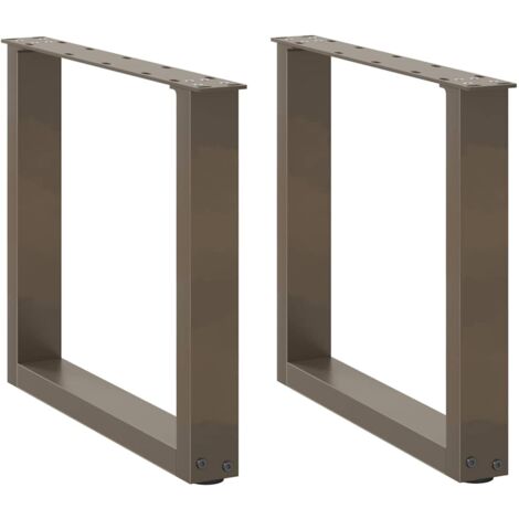 Coffee Table Legs U-Shaped 2 pcs Natural Steel 50x(42-43) cm Steel vidaXL